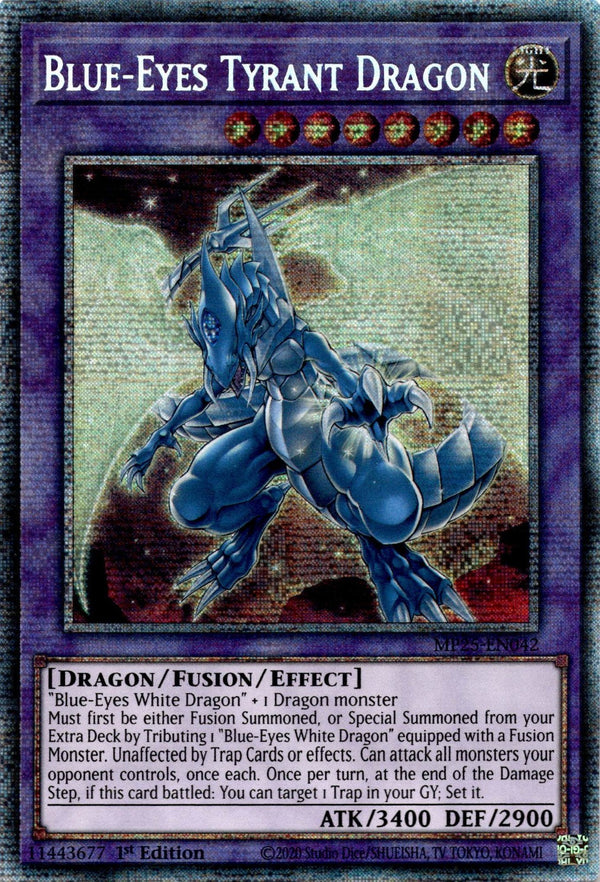 Yugioh Blue-Eyes Tyrant Dragon MP25-EN042 Starlight Rare 1st Edition NM