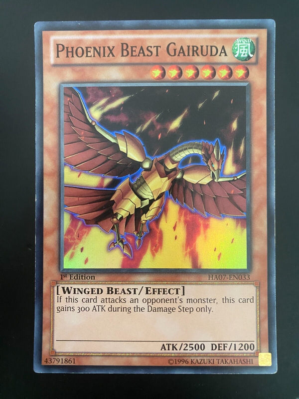 Yugioh Phoenix Beast Gairuda HA07-EN033 Super Rare 1st Edition MP