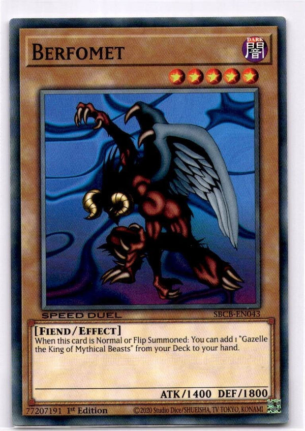 Yugioh Berfomet SBCB-EN043 Common 1st Edition NM