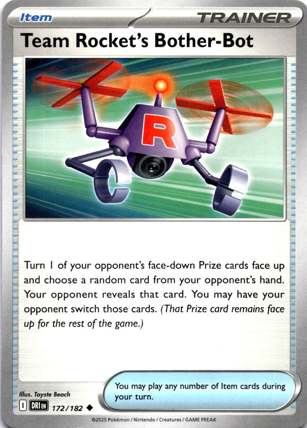 Pokemon Team Rocket's Bother-Bot 172/182 Destined Rivals Non Holo NM