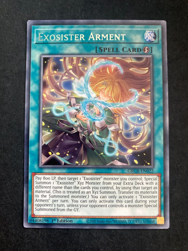 Yugioh Exosister Arment GRCR-EN022 Rare 1st Edition VLP/NM