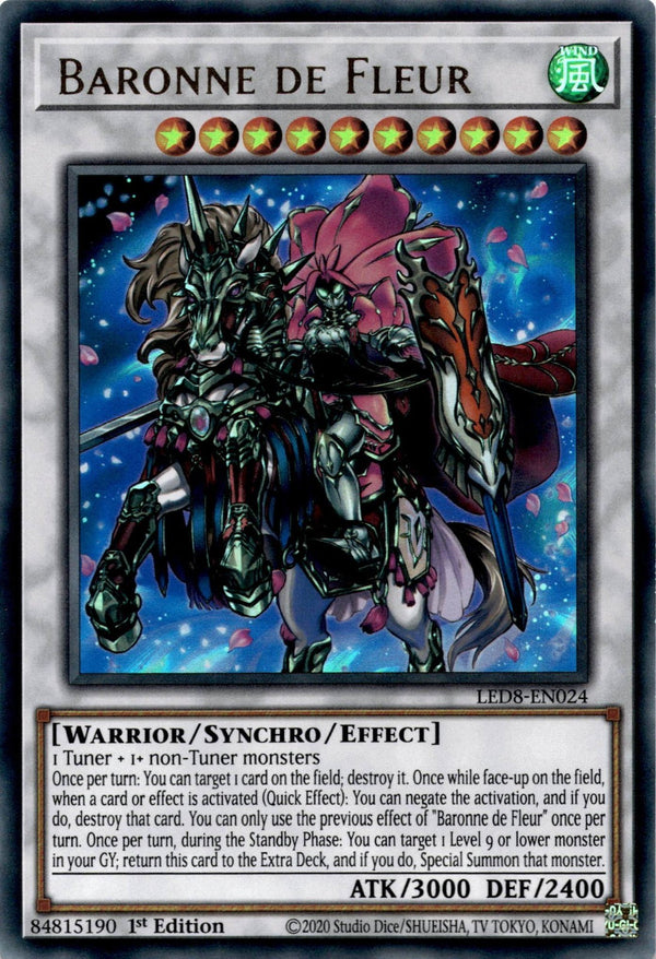 Yugioh Baronne de Fleur LED8-EN024 Ultra Rare 1st Edition VLP/NM