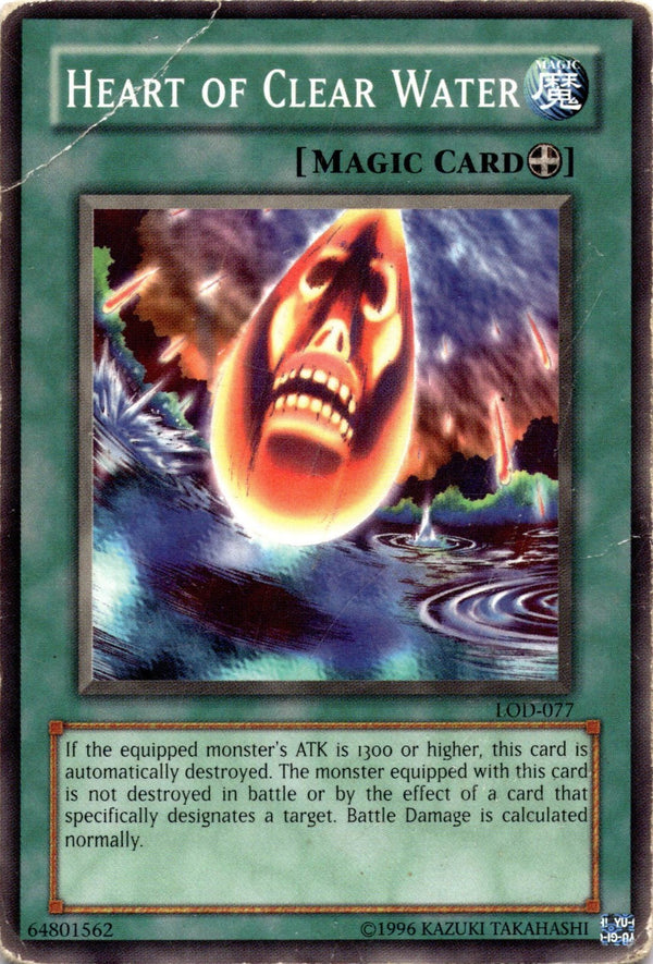 Yugioh Heart of Clear Water LOD-077 Common Unlimited Edition DAMAGED