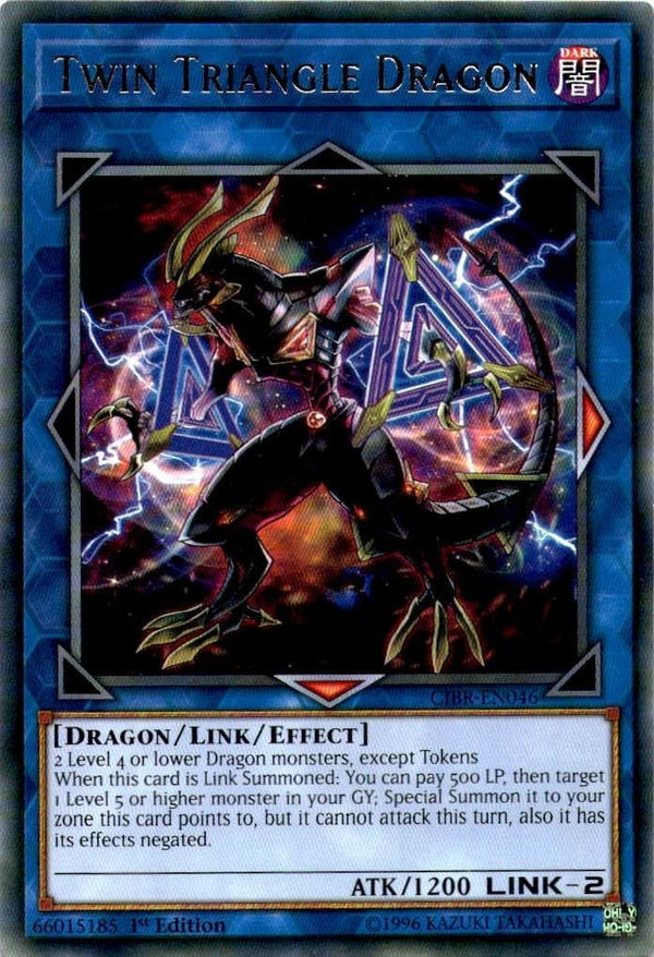Yugioh Twin Triangle Dragon CIBR-EN046 Rare 1st Edition VLP/NM