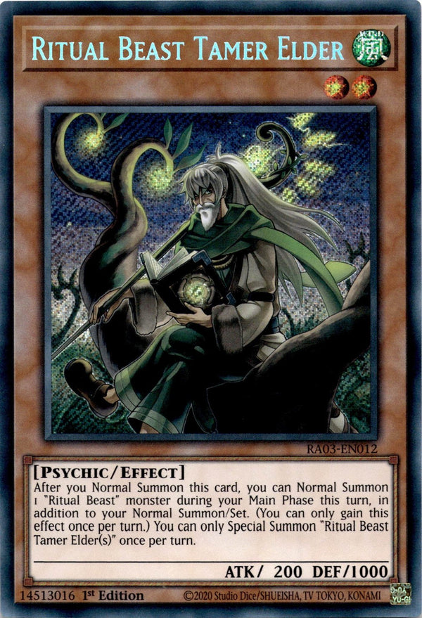 Yugioh Ritual Beast Tamer Elder RA03-EN012 Secret Rare 1st Edition VLP/NM