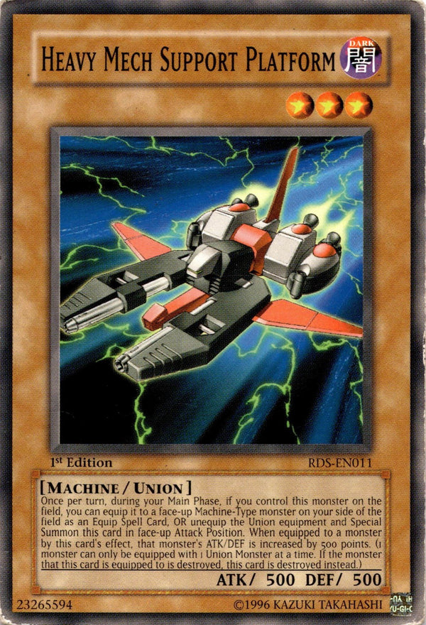 Yugioh Heavy Mech Support Platform RDS-EN011 Common 1st Edition DAMAGED