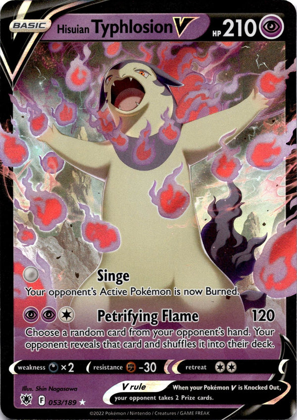 Pokemon Hisuian Typhlosion V 053/189 Astral Radiance Full Art Holo NM