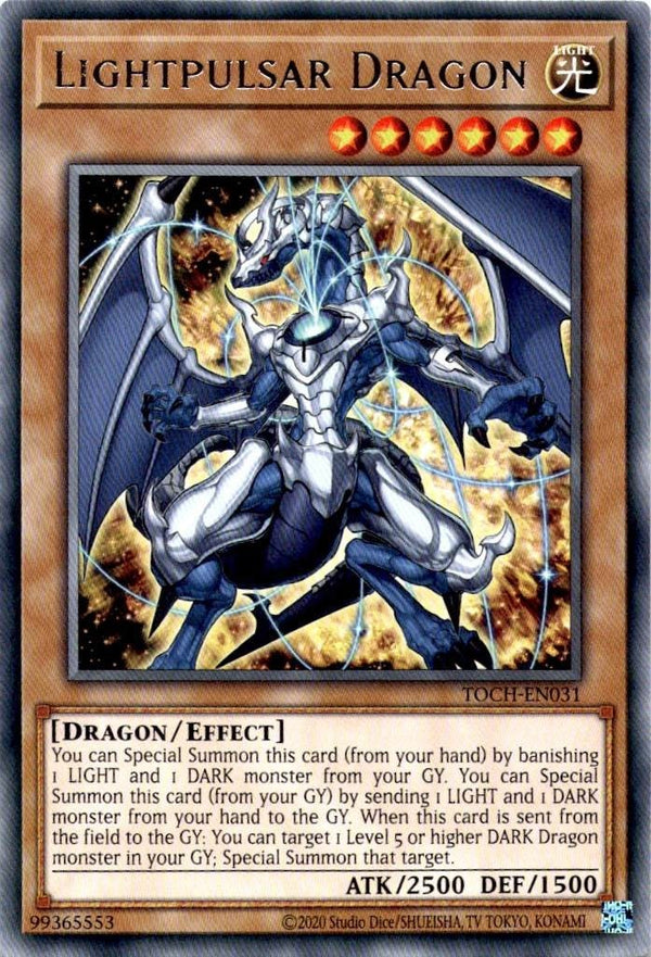 Yugioh Lightpulsar Dragon TOCH-EN031 Rare Unlimited Edition NM
