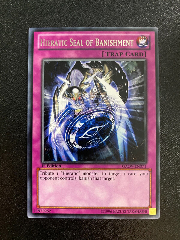 Yugioh Hieratic Seal of Banishment GAOV-EN071 Rare 1st Edition NM/MINT