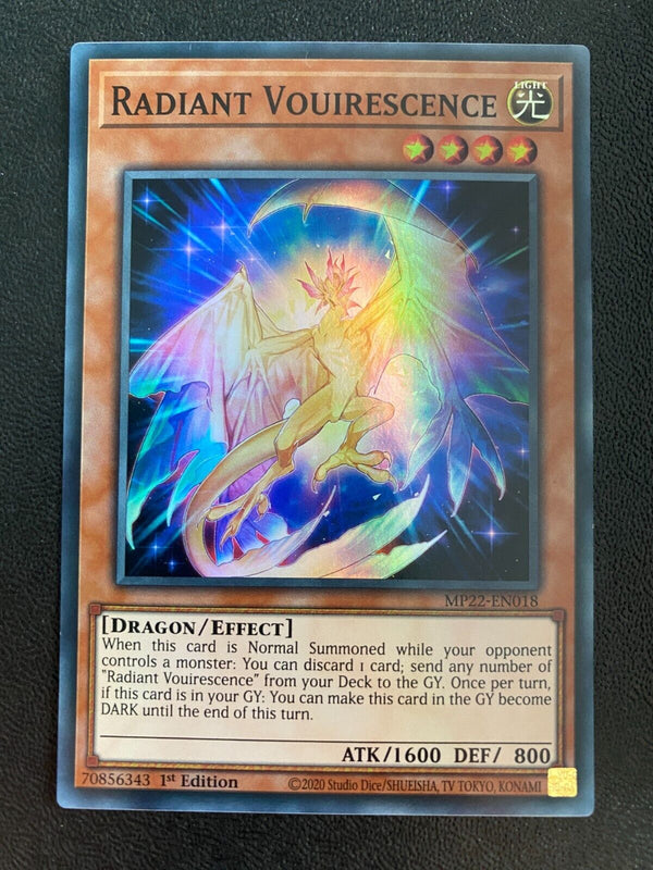 Yugioh Radiant Vouirescence MP22-EN018 Super Rare 1st Edition NM (PRINT LINE)