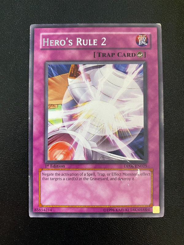 Yugioh Hero's Rule 2 DP06-EN025 Rare 1st Edition HP