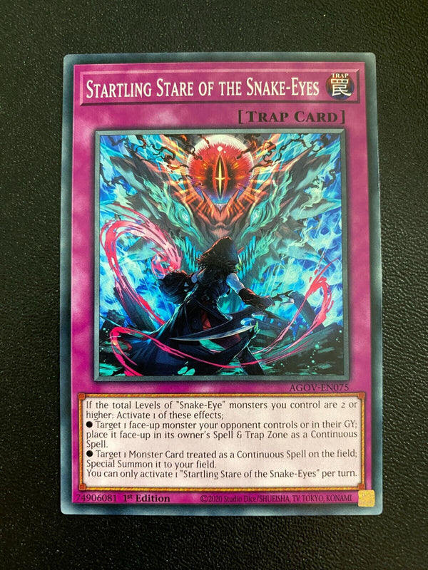 Yugioh Startling Stare of the Snake-Eyes AGOV-EN075 Common 1st Edition NM