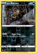 Pokemon Alolan Rattata 041/078 Pokemon Go Reverse Holo NM