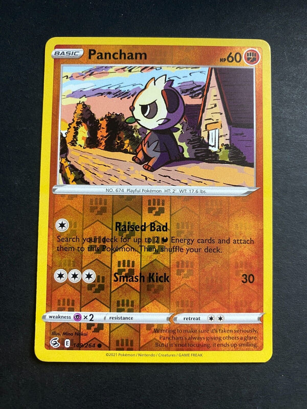 Pokemon Pancham 149/264 Fusion Strike Reverse Holo NM