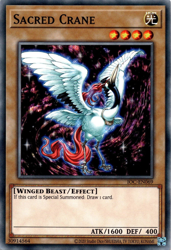 Yugioh Sacred Crane IOC-EN069 Common Unlimited Edition NM