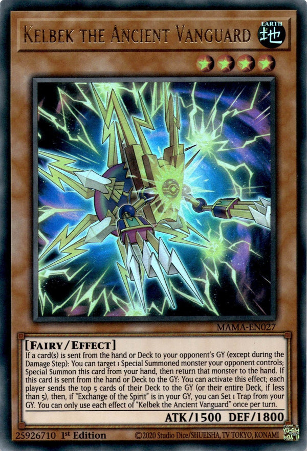 Yugioh Kelbek the Ancient Vanguard MAMA-EN027 Ultra Rare 1st Edition NM