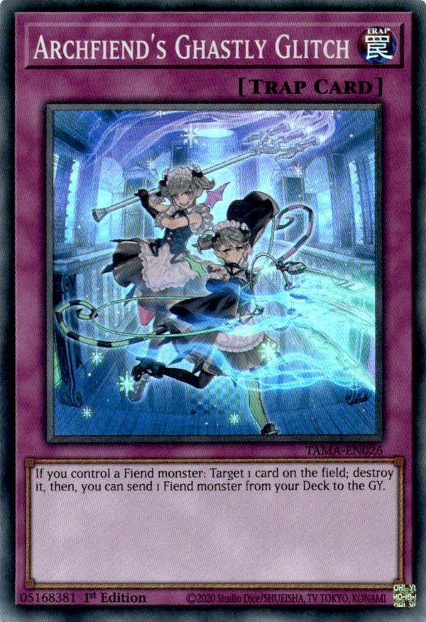 Yugioh Archfiend's Ghastly Glitch TAMA-EN026 Super Rare 1st Edition NM