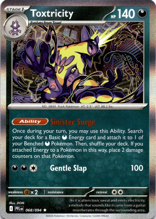 Pokemon Toxtricity 068/094 Phantasmal Flames Holo NM