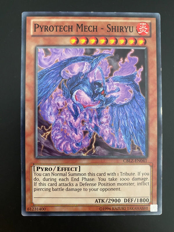 Yugioh Pyrotech Mech - Shiryu CBLZ-EN041 Unlimited Edition Common LP