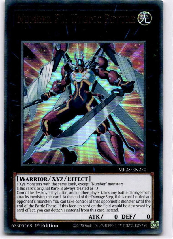 Yugioh Number F0: Utopic Future MP25-EN270 Ultra Rare 1st Edition NM
