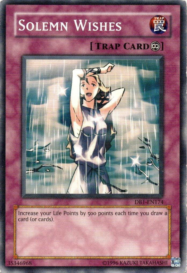 Yugioh Solemn Wishes DB1-EN174 Common Unlimited Edition MP/LP