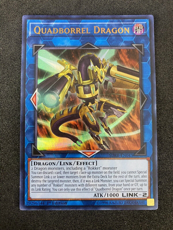 Yugioh Quadborrel Dragon SDRR-EN043 Ultra Rare 1st Edition NM