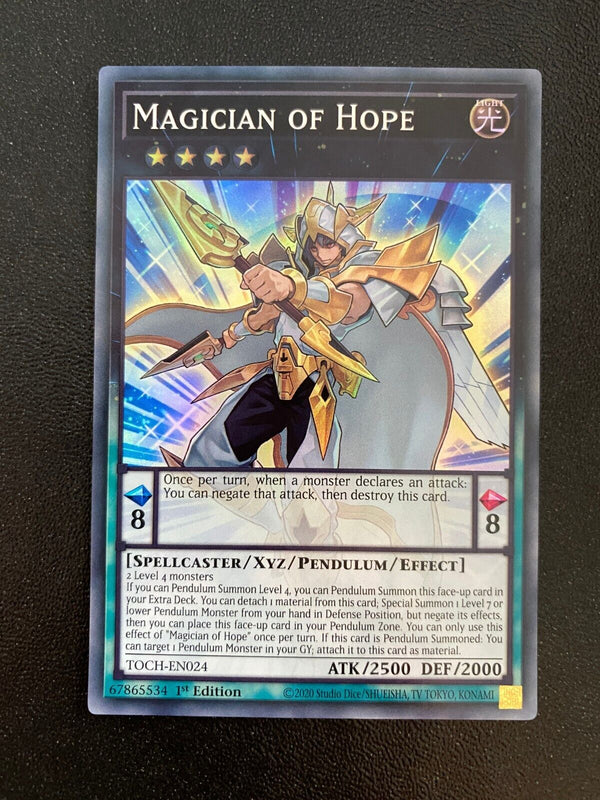 Yugioh Magician of Hope TOCH-EN024 Super Rare 1st Edition NM