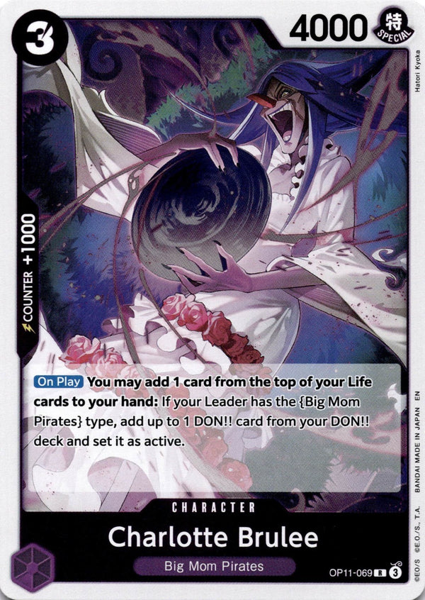 One Piece Charlotte Brulee OP11-069 A Fist of Divine Speed R NM