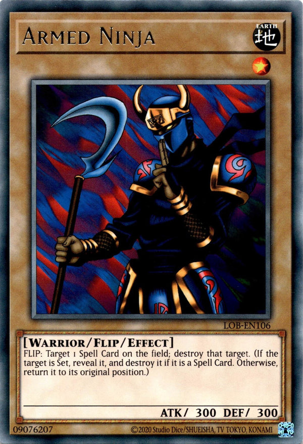 Yugioh Armed Ninja LOB-EN106 Rare Unlimited Edition NM