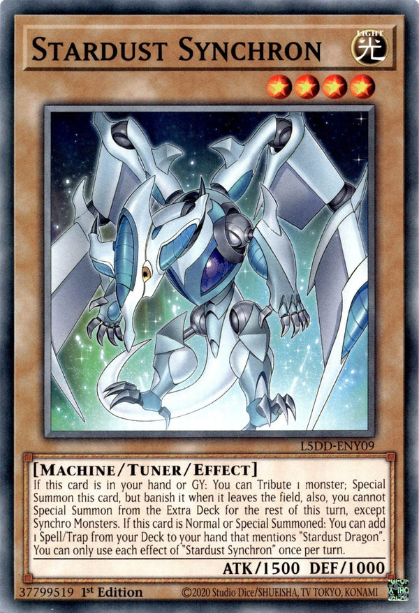 Yugioh Stardust Synchron L5DD-ENY09 Common 1st Edition NM
