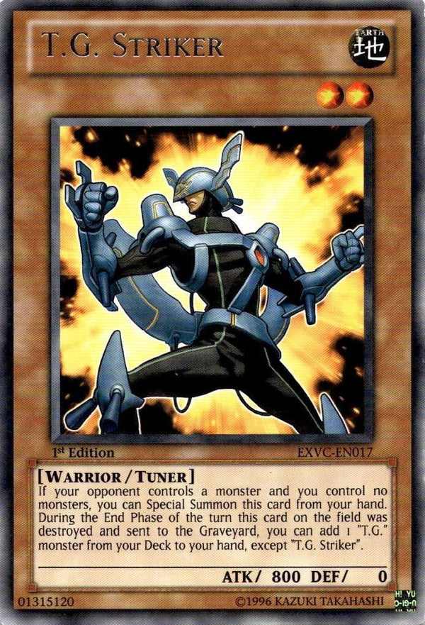Yugioh T.G. Striker EXVC-EN017 Rare 1st Edition MP