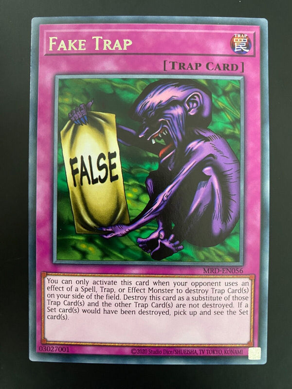 Yugioh Fake Trap MRD-EN056 Rare Unlimited Edition NM/MINT