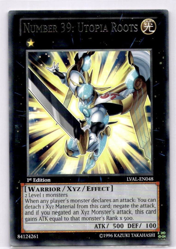 Yugioh Number 39: Utopia Roots LVAL-EN048 Rare 1st Edition NM