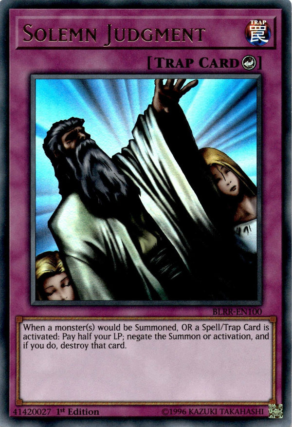 Yugioh Solemn Judgment BLRR-EN100 Ultra Rare 1st Edition VLP/NM