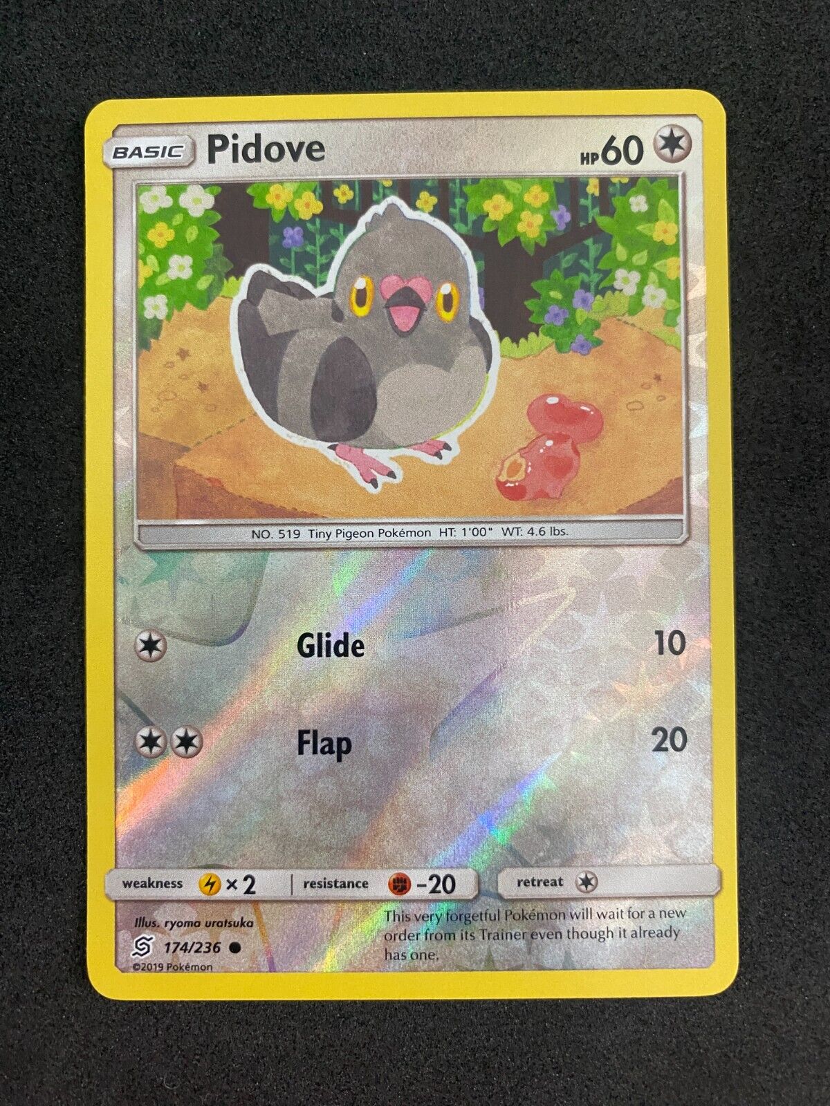 Pokemon Pidove 174/236 Unified Minds Reverse Holo NM