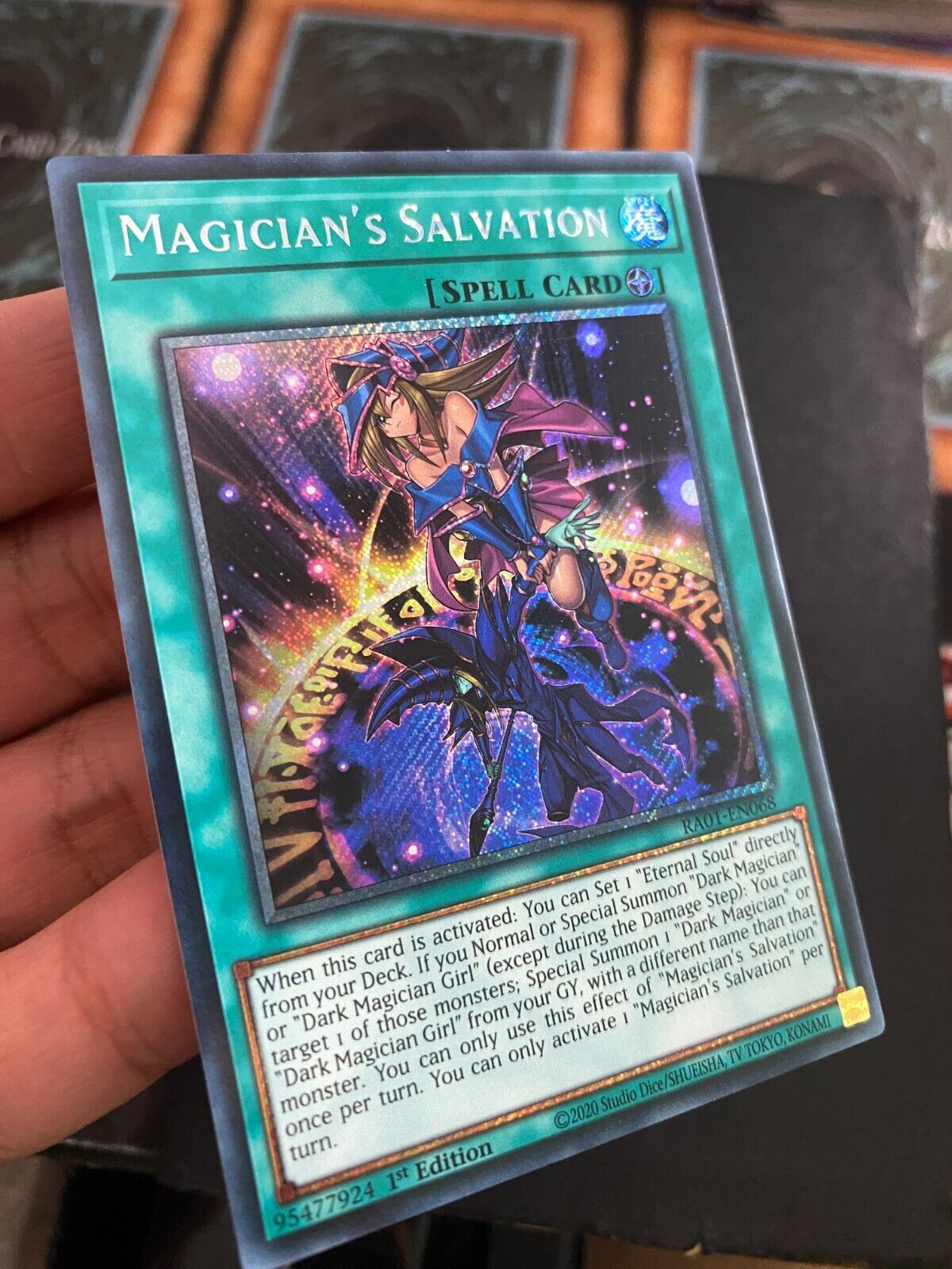 Yugioh Magician's Salvation RA01-EN068 Platinum Secret Rare 1st Edition NM