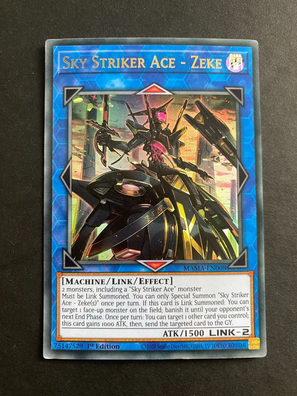 Yugioh Sky Striker Ace - Zeke MAMA-EN008 Ultra Rare 1st Edition LP