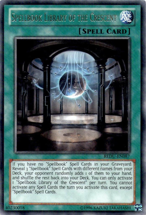Yugioh Spellbook Library of the Crescent REDU-EN087 Rare Unlimited Ed VLP/NM