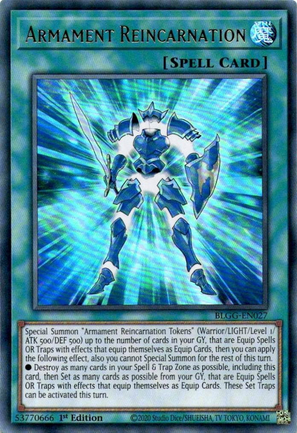 Yugioh Armament Reincarnation BLGG-EN027 Ultra Rare 1st Edition NM
