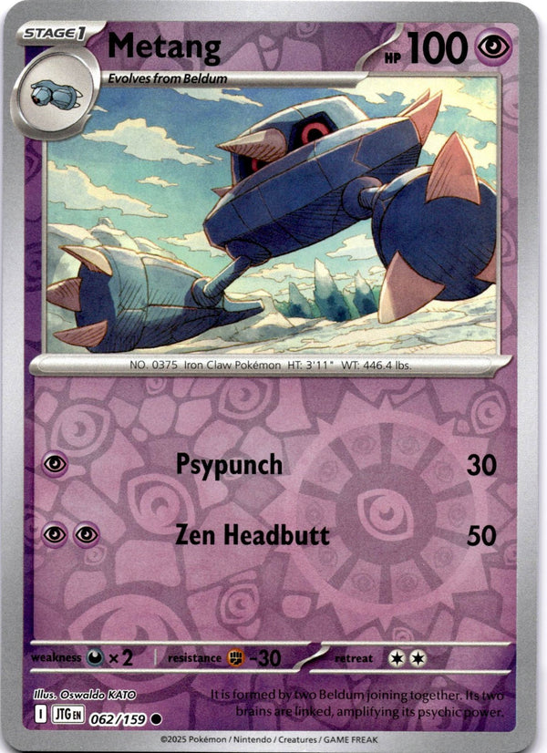 Pokemon Metang 062/159 Journey Together Reverse Holo NM