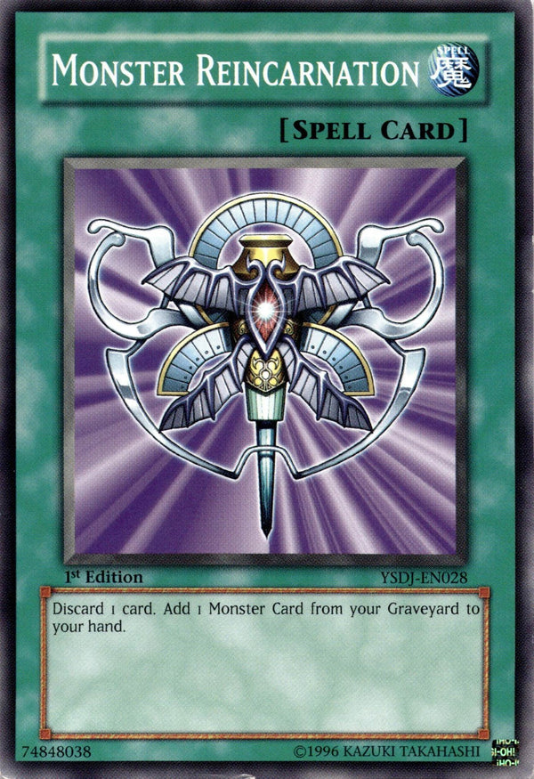 Yugioh Monster Reincarnation YSDJ-EN028 Common 1st Edition MP