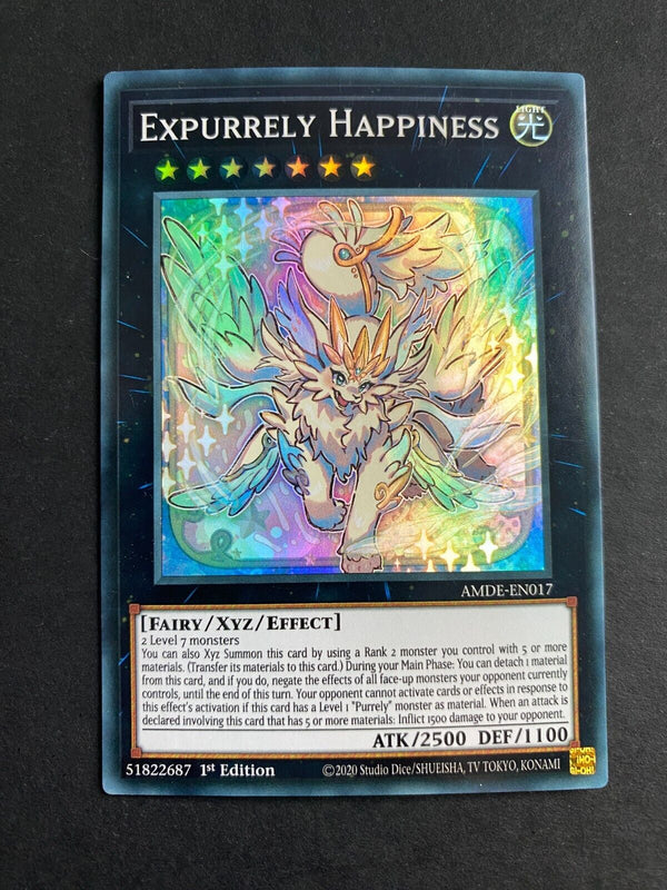 Yugioh Expurrely Happiness AMDE-EN017 Super Rare 1st Edition NM