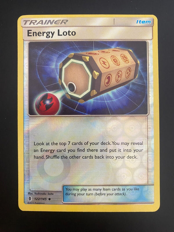 Pokemon Energy Loto 122/145 Guardians Rising Reverse Holo LP-VLP