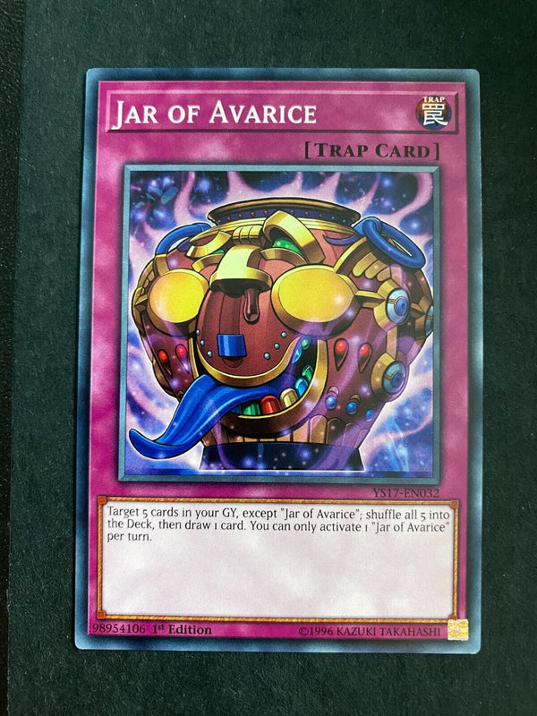 Yugioh Jar of Avarice YS17-EN032 Common 1st Edition NM