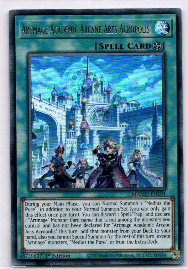 Yugioh Artmage Academic Arcane Arts Acropolis MAMO-EN101 Ultra Rare 1st Ed NM