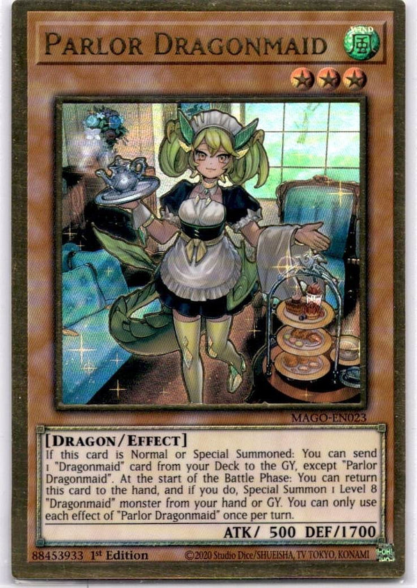 Yugioh Parlor Dragonmaid MAGO-EN023 Premium Gold Rare 1st Edition NM