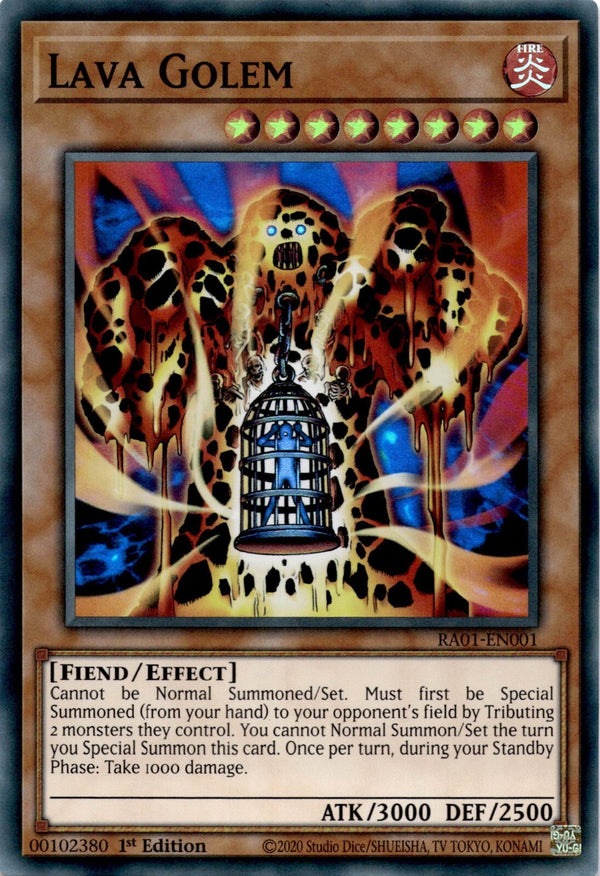 Yugioh Lava Golem RA01-EN001 Super Rare 1st Edition NM