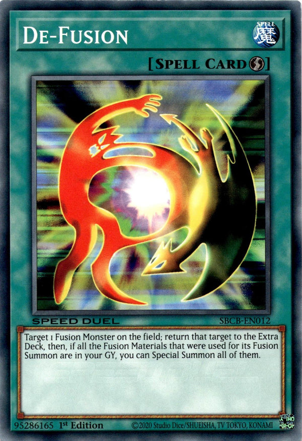 Yugioh De-Fusion SBCB-EN012 Speed Duel Common 1st Edition NM