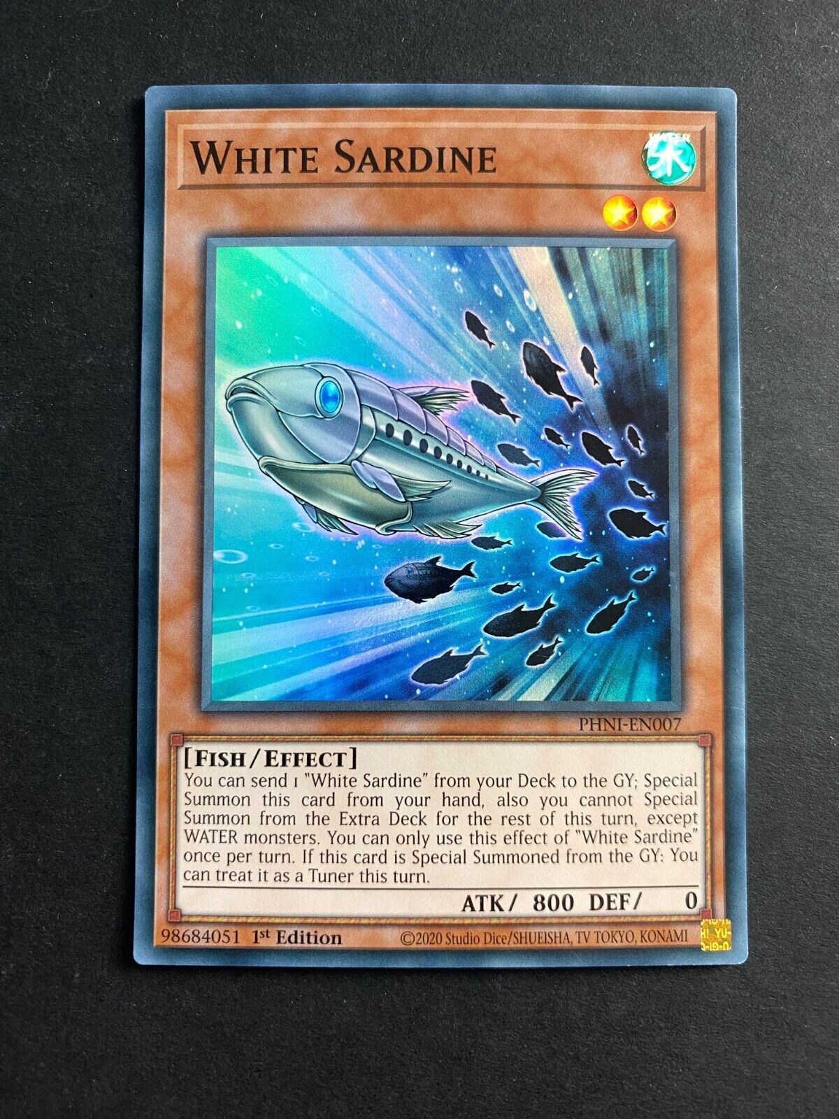 Yugioh White Sardine PHNI-EN007 Super Rare 1st Edition NM