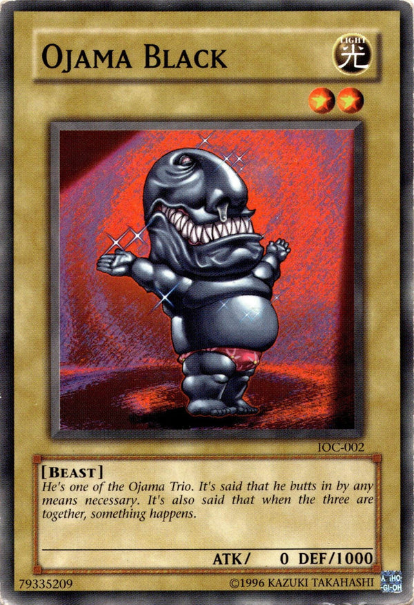 Yugioh Ojama Black IOC-002 Common Unlimited Edition HP